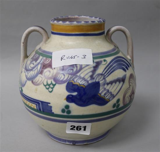 A Carter Stabler Adams Poole pottery vase signed U.M.L No30 1929